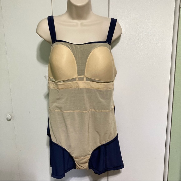 Swim 365 Royal Blue Adjustable Strap One Piece Bathing Suit Swim Dress 18W - Picture 14 of 16